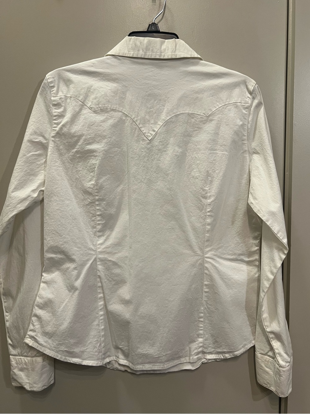 Five Star by Roper White Lace-Up Western Button Cuff Shirt Size Large - Picture 2 of 8